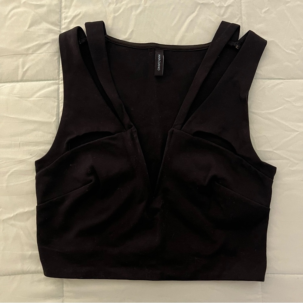 Black Cutout Crop Top